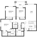 The Cambridge Affordable 3-Bedroom Floor Plan Apartment